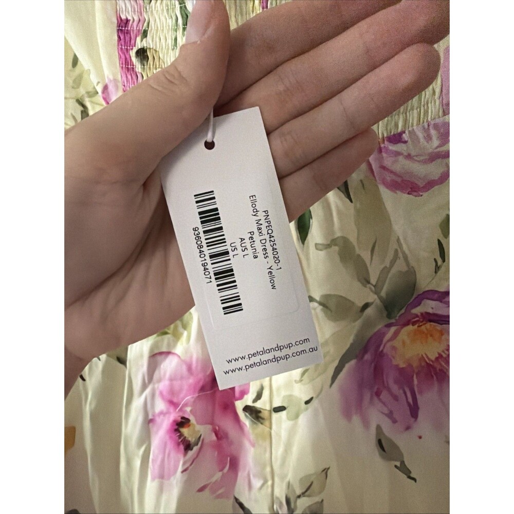 Petal & Pup Ellody Maxi Dress L Yellow - Picture 3 of 5